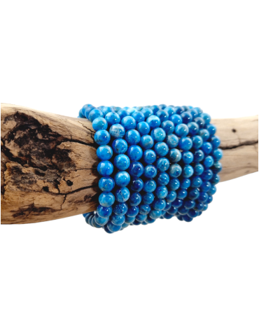 Bracelet apatite bleue perles AA