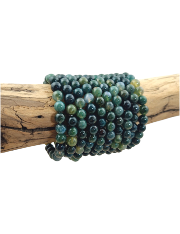 Bracelet agate mousse perles A