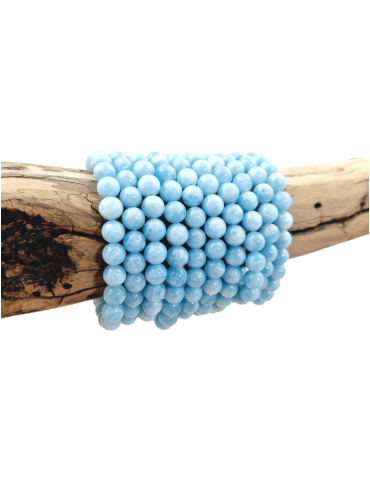 Bracelet aigue-marine perles A