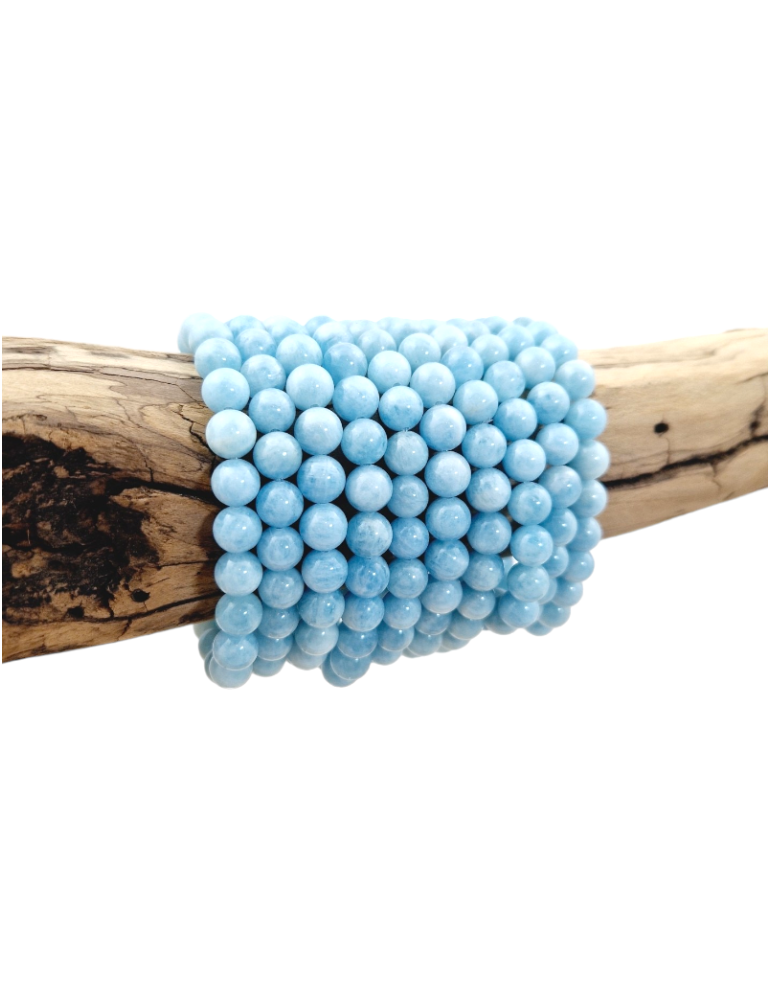 Bracelet aigue-marine perles A